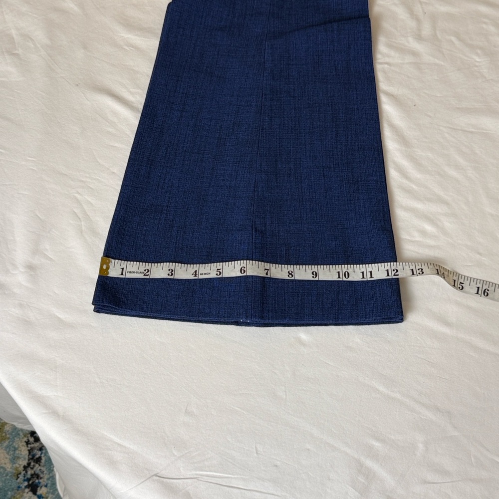 NWT Wes Gordon Blue Trouser Jeans White Stitch Slub 8 Preppy Quiet Luxury Retro - Picture 13 of 14